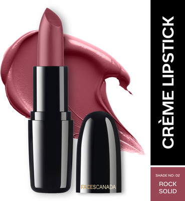 FACES CANADA Weightless Creme Hydrating Lipstick with Almond Oil(Rock Solid 02, 4 g)