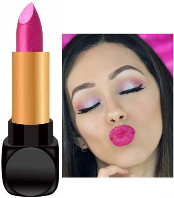 manasona Pink Metallic Shine Glitter Lipstick, Lightweight Lipcolor(Magenta Pink, 3.8 g)