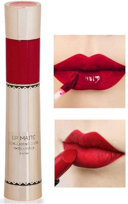 Yuency Matte liquid and crayon 2 in 1 red matte color lipstick(red, 8 g)