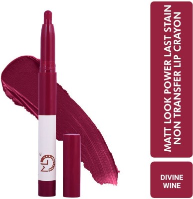 MATTLOOK Power Last Lip Stain Crayon Lipstick,Luxurious Creamy Matte, Divine Wine(Divine Wine, 1.3 g)