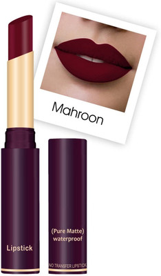YAWI Creamy Matte Long Lasting Lipstick Pure Matte Lipstick(maroon, 4 g)