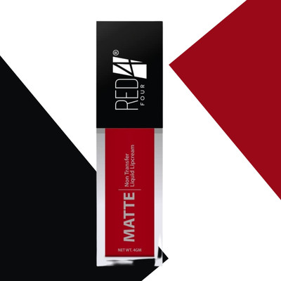 RED4 Non transfer liquid lipstick red(Red, 4 g)