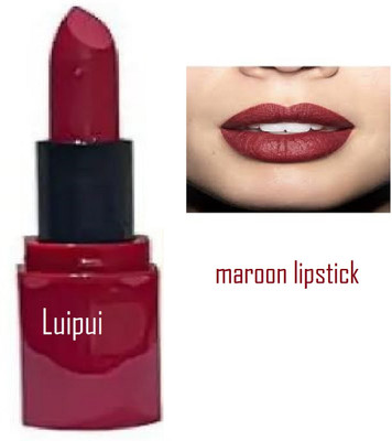 Luipui trending lipstick waterproof red maroon color pack of 1(maroon, 6 g)