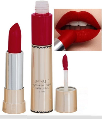 Yuency best 2 in 1 Matte liquid Lipstick and Matte crayon lipstick(red, 8 g)