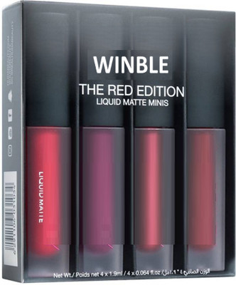 Winble RED LIPSTICK 4 IN 1 LIQUID(RED, 16 ml)