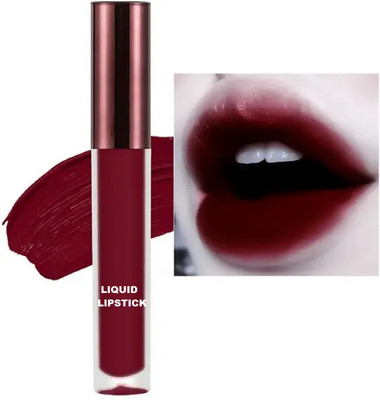 GABBU Non Transfer Smudge Proof Longlasting Maroon Liquid Matte Lipstick(MAROON, 3.5 ml)
