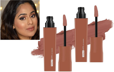 tanvi27 Light & Comfortable, One Swipe Application Liquid Bright Dull Brown Lipstick set(Dull Brown, 15 ml)