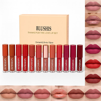 BLUSHIS Non Transfer Smudge Proof | Long Lasting Matte | Liquid Lipstick(Multicolour, 30 ml)