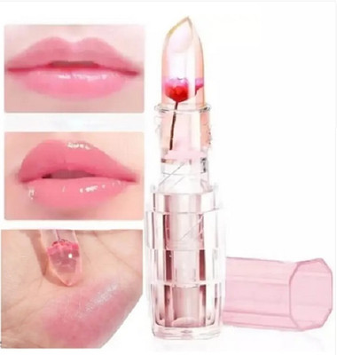 Jiwoo Waterproof Crystal Clear Flower Lipstick (Pack of 1(pink, 3.6 g)