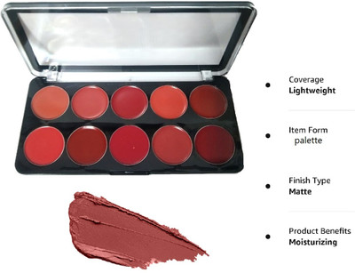 Neycare creamy lipstick palette long lasting perfect matte finish easy to use(Multi color, 18 g)