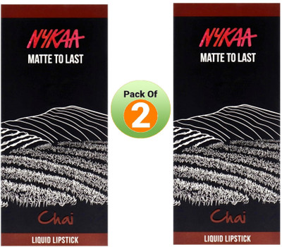 NYKAA Matte To Last ! Liquid Lipstick - Chai 18, 4.5 ml * 2(CHAI - 18, 4.5 ml)