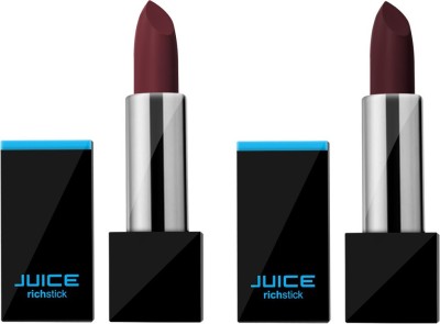 Juice MYSTERIOUS RED M-26 & ROSE WOOD M-45 | WATERPROOF & LONG STAY LIPSTICK (RICHSTICK) | PACK OF 2(MYSTERIOUS RED M-26, ROSE WOOD M-45, 8 g)