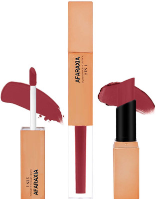 AFARAXIA MATTE FINISH MONZA PEACH LONG LASTING AND WATERPROOF LIPSTICK(MONZA PEACH, 7 ml)