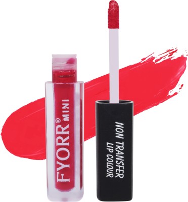 FYORR Liquid Non Transfer Lipstick Long Lasting Upto 24hrs Liquid Matte Lipstick, 4ml(RedIndiana, 4 ml)