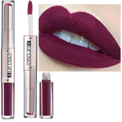 Wonholli KISS PROOF MATTE LIPS LONG LASTING GLOSS MATTE LIPSTICK 2 IN 1(Wine, 7 ml)