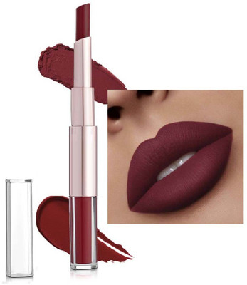 Latixmat 2in1 Lipstick-Long-Lasting Moisturizing Lip Color for Natural & Bold Looks(Maroon, 8 g)
