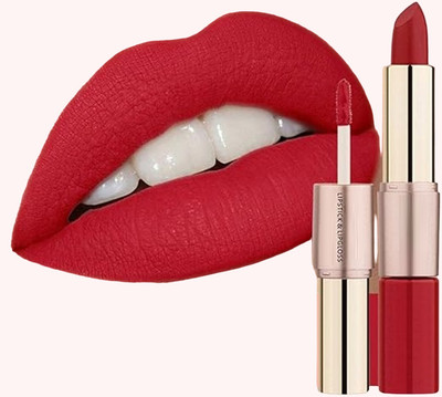 DYSOKAYO Matte Finish 2-in-1 Duo Liquid Lipstick with Matte Finish(Red, 8 g)