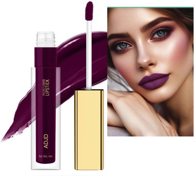 ADJD Dark Berry Soft Touch Matte Liquid Lipstick, Non Drying Formula(Purple, 4 ml)