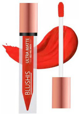 BLUSHIS Ultra Smooth Smudge Proof Waterproof Longlasting Matte Liquid Lipstick(Bright Red, 7 ml)