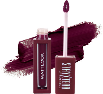 MATTLOOK Stayxtend Lip Mousse Enriched With Vitamin E & Non Sticky(10 Wine 'o' clock, 4 ml)