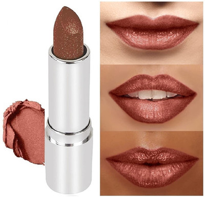 GFSU - GO FOR SOMETHING UNIQUE BROWN MATTE SHIMMER LIPSTICK LONG LASTING & WATERPROOF(Brown, 10 g)