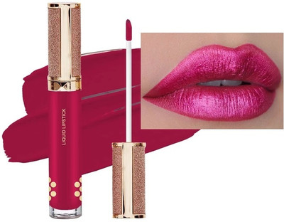 DARYUE Metallic Lipstick Non Transfer(pink, 8 ml)