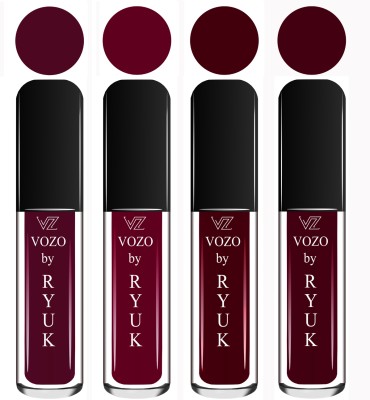 VOZO BY RYUK Liquid Matte Lipstick Soft Smooth Glide on Lips No Paraben VZ-13(Wine, Maroon, Dark Maroon, Dark Maroon, 12 ml)