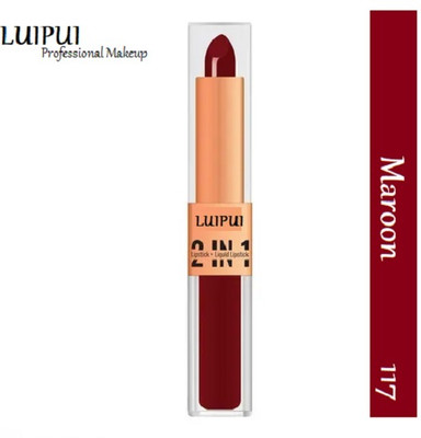 Luipui Secret Lips Lipstick 2 in 1 matte liquid Lipstick(MAROON, 5 ml)