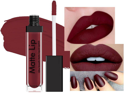 Wonholli Matte Lip Color, Long Lasting(Maroon, 6 ml)