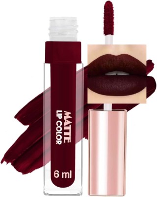 MYEONG Matte Liquid Lipstick, Smudge proof & Lasts For 24Hrs(Blood Red, 6 ml)