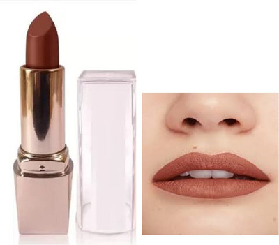 Luipui matte brown lipstick waterproof and long lasting pack of 1(brown, 6 g)