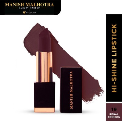 MyGlamm Manish Malhotra Beauty Hi-Shine Lipstick(Regal Crimson, 4 g)