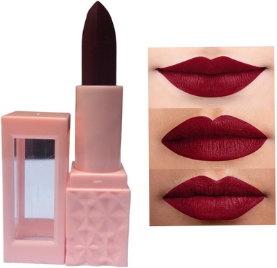AMOSFIA Matte finish ultra soft Smudge Non Transfer Lip Crayon_A118(Maroon, 5 g)
