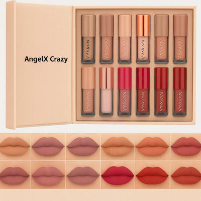 CB3 BEAUTY Velvet Book Style Set of 12 Matte Liquid Lipsticks Pack(Multicolour, 24 ml)