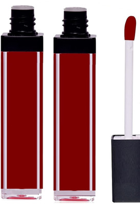 Emijun Non Transfer Professionally Longlasting Liquid Lipstick Combo Set Of 2 pc(RED, 12 ml)