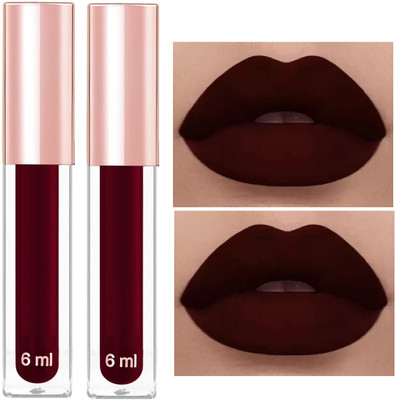 Latixmat Non Transfer Smudge Proof Longlasting Sensational Liquid Matte Lipstick(Combo Of Maroon, 12 ml)