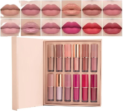 Neycare New Multi color Long Lasting Waterproof Liquide matte Lipstick (12Pcs Set)(MULTI COLOR, 60 ml)