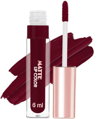 EVERERIN NEW Matte Lipstick Highly Pigmented with Smooth One Swipe Application(MAROON, 6 g)