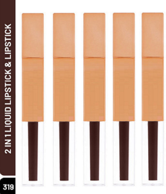 Luipui AWESOME QUICK DRY FORMULA & SMOOTH FINISH LIPSTICK FOR MATTE LOOK PACK OF 5(CRIMSON, 35 ml)