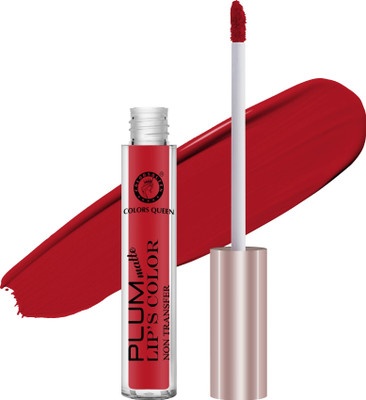 COLORS QUEEN Plum Matte Lips Color Water Proof Non Transfer Liquid lipstick(Passionate Red, 7 g)