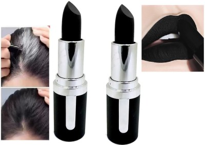 Jiwoo waterproof hair black lipstick for men and women(black, 3.8 g)