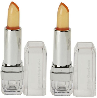 Amaryllis Transparent Jelly Lipstick Color Change Lipstick Pack Of 2(PEACH, 7.2 g)