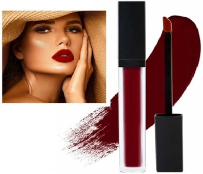 GABBU Kiss Proof Dark Maroon Matte Finish Lipstick(WINE, 6 ml)