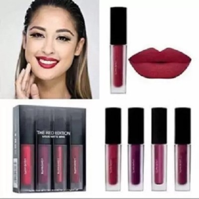 APPARA Sensational Liquid Mini Matte Red Edition Premium Lipsticks (Pack of 4)(Red, 12 ml)