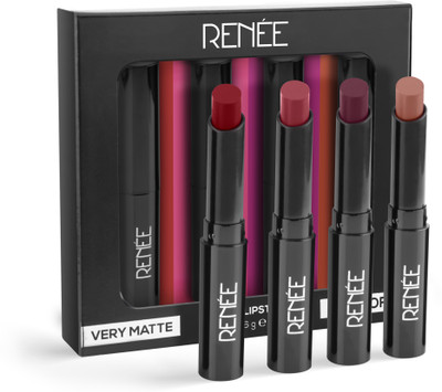 Renee Very Matte Pack of 4 Matte Lipsticks 1.6gm each(Multicolor, 6.4 g)