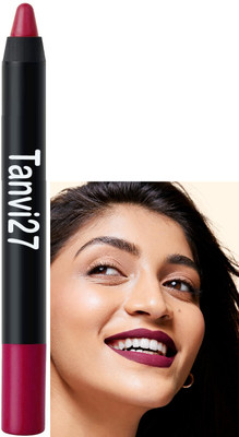 tanvi27 Matte Finish Long Lasting Crayon Plum Lipstick(Plum, 3.5 g)