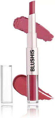 BLUSHIS 2 in 1 Duo Matte liquid Lipstick and Matte Lip Makeup Velvet Lipstick For Her(PLUM 2 IN 1 DUO, 4 ml)