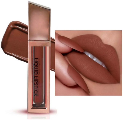 manasona Matte Liquid Lipstick, Smudgeproof & Lasts For 20Hrs(Brown, 2.5 ml)