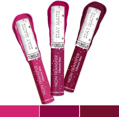 FORFOR Star Matte Long Last Liquid Lipstick Super Pigmented Waterproof(Maroon Fantasy,Berry Magenta,Twinkle Pink, 7.5 ml)