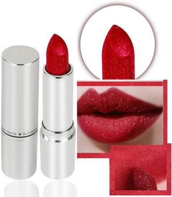 NADJA Smudge Proof Red Glittering Matte Lipstick(Red, 3.6 g)